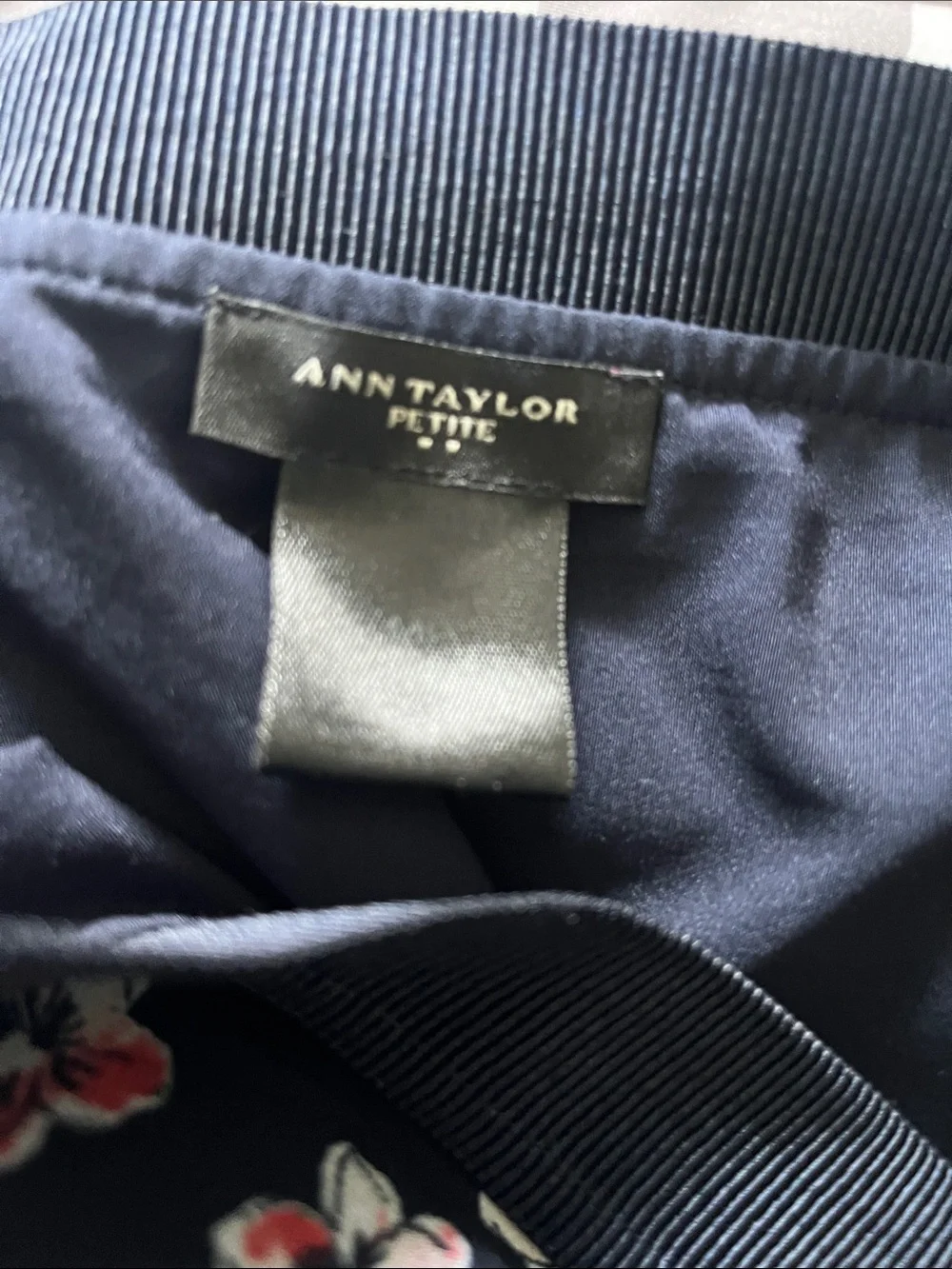 Ann Taylor Black Maxi Skirt with Pink and Light Blue Floral Print